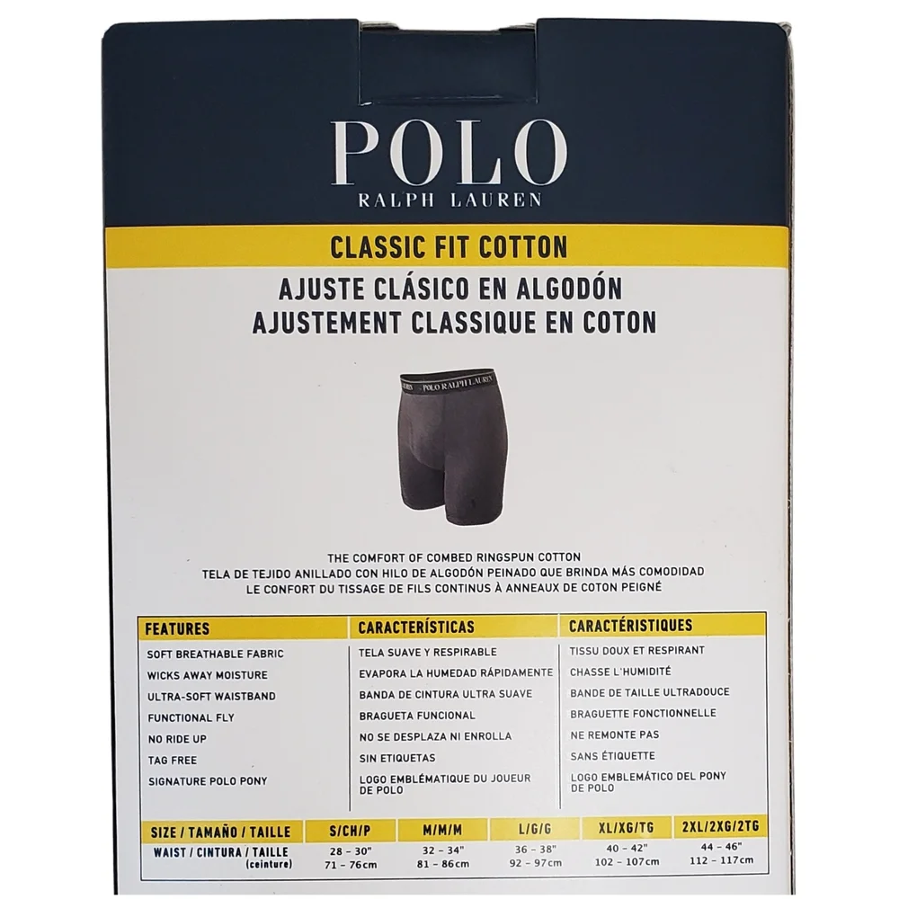 Polo Ralph Lauren Boxer Briefs 3 Pairs NWT